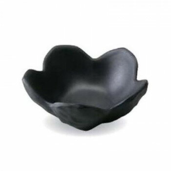 Rakuten - 福井クラフト　メラミン花びら(九)黒マット 80304140 【北海道・沖縄・離島配送不可】