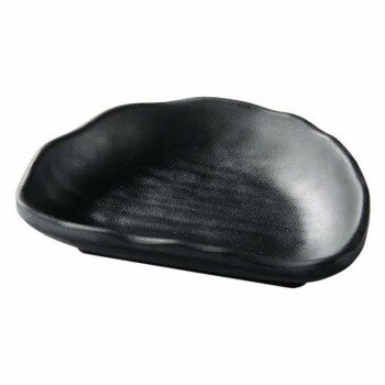 福井クラフト　メラミン9.5ひねり半月千代口黒マット 51024080 【北海道・沖縄・離島配送不可】