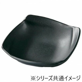 福井クラフト　メラミン13.5ひねり四方折り目鉢黒マット 51024730 【北海道・沖縄・離島配送不可】