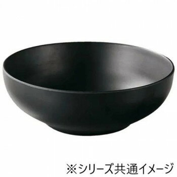 福井クラフト　メラミンφ19.4雅腰張麺鉢黒マット 51025370 【北海道・沖縄・離島配送不可】
