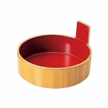 福井クラフト　5.5寸片手盛桶 白木内朱 51352100 【北海道・沖縄・離島配送不可】