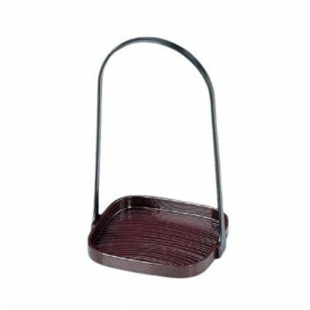 福井クラフト　4寸くつわ手提台新溜(高手付) 51214240 【北海道・沖縄・離島配送不可】