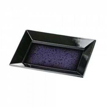 福井クラフト　8寸長角千筋四方盛皿紫銀河 55008080 【北海道・沖縄・離島配送不可】