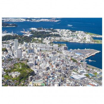 300Pジグソー 日本の都市16 神奈川県横須賀市「空からみた横須賀中央」　300-334 【北海道・沖縄・離島..