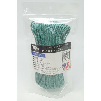 TIGER(タイガー) S-2285c　パラコード ペパーミント　30Mx4mm　 【北海道・沖縄・離島配送不可】