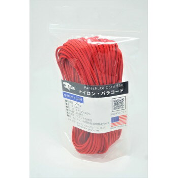 TIGER(タイガー) S-1101 パラコード レッド 30Mx4mm 【北海道・沖縄・離島配送不可】