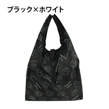 ハリネズミ柄のお買い物や着替えの持ち運びに便利なエコバッグです。くるくる畳んでコンパクトになります。ちょっとした買い物時に活躍します。サイズ：タテ37.5×ヨコ36×マチ12cm個装サイズ：17.8×8.6×3.8cm重量：30g個装重量：90g素材・材質：ポリエステル生産国：中国