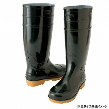 ＜＜ご注意下さい＞＞こちらの商品はメーカーよりお客様へ直接お届けの品になります。 当店での在庫はしておりません。在庫の有無はメーカー在庫のみになりますので、急な欠品や急に廃盤になる可能性がございます。こちらの商品の配送について○北海道・沖縄・離島につきましては、配送不可となりますので予めご了承お願いします。こちらの商品の包装(ラッピング)について○上記の理由(メーカーより直送)により包装はできませんので予めご了承お願いします。こちらの商品の不具合について○お届けしましたこちらの商品に不具合があった場合、商品到着日より1週間以内に当店にご連絡ください。メーカーが直接対応させて頂きます。○お客様がご自身で修理された場合、費用の負担は致しかねますので予めご了承下さい。シンプルデザインのPVC長靴。耐油底・鋼製先芯入りのため、キッチンワークや土木作業などにも適しています。サイズ：個装サイズ：50×37×11cm重量：個装重量：2220g素材・材質：甲被・底:PVC、先芯:鋼製仕様：ウィズ:3E生産国：中国