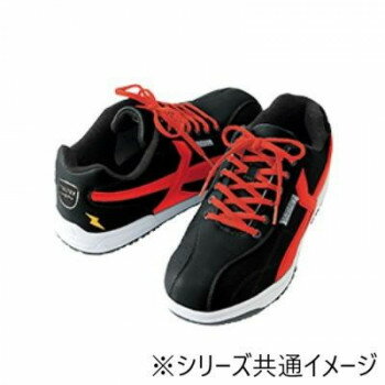 アイトス　51622 セーフティシューズ(耐油・静電)(男女兼用) ブラック×レッド 22.0cm 【北海道・沖縄・..