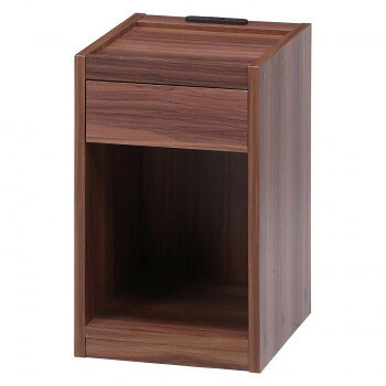 不二貿易 C/D:99323 ベッドサイドテーブル BR(コンセント付き) 99323 【北海道・沖縄・離島配送不可】