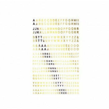 ＜＜ご注意下さい＞＞こちらの商品はメーカーよりお客様へ直接お届けの品になります。 当店での在庫はしておりません。在庫の有無はメーカー在庫のみになりますので、急な欠品や急に廃盤になる可能性がございます。こちらの商品の配送について○北海道・沖縄・離島につきましては、配送不可となりますので予めご了承お願いします。こちらの商品の包装(ラッピング)について○上記の理由(メーカーより直送)により包装はできませんので予めご了承お願いします。こちらの商品の不具合について○お届けしましたこちらの商品に不具合があった場合、商品到着日より1週間以内に当店にご連絡ください。メーカーが直接対応させて頂きます。○お客様がご自身で修理された場合、費用の負担は致しかねますので予めご了承下さい。小さめのアルファベットを詰め込んだ金箔のシールです。組み合わせて好きな言葉や名前をデザインできます。サイズ：78×97mm個装サイズ：8×12×1cm重量：個装重量：4g生産国：日本