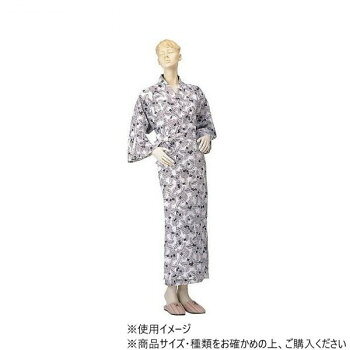 神戸生絲　婦人ガーゼねまき(ラグラン袖)L No.69 コン 花柄 【沖縄配送不可】