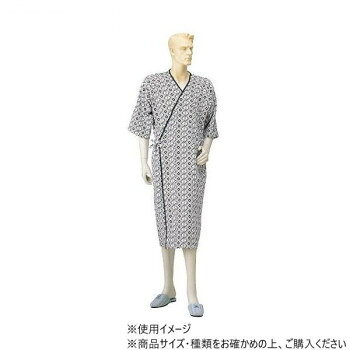 神戸生絲　紳士ガーゼ合わせ(ラグラン袖・湯上り)M NO31 コン 幾何柄 【沖縄配送不可】