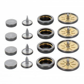 ホック一撃用ホック玉18mm　4入り　黒ニッケル　H18PHBKK　606928 【北海道・沖縄・離島配送不可】