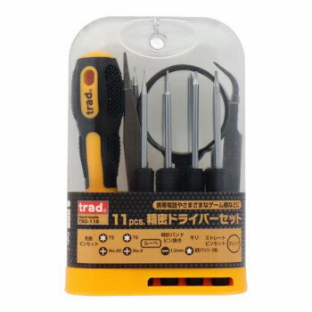 TRAD　精密ドライバーセット　11PCS　TSD-11S　820386 【北海道・沖縄・離島配送不可】