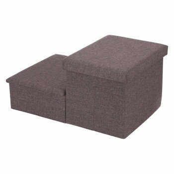 不二貿易 C/D:53723 収納付きペットステップ チャコール 【北海道・沖縄・離島配送不可】