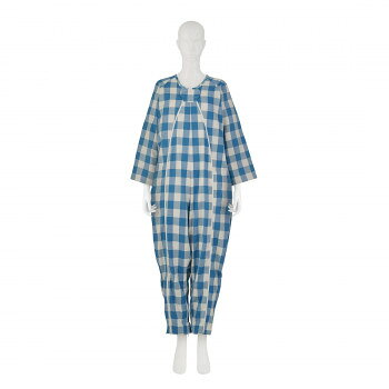 フドーねまきA 厚手 S チェックブルー 107082 【北海道・沖縄・離島配送不可】