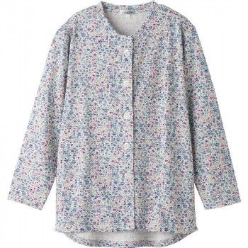 ケアファッション カットマグネット釦カーディガン(指先ストレッチ)(婦人) ネイビー M～L 82060121 【北海道・沖縄・離島配送不可】