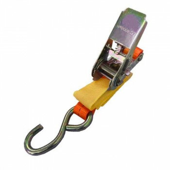 ＜＜ご注意下さい＞＞こちらの商品はメーカーよりお客様へ直接お届けの品になります。 当店での在庫はしておりません。在庫の有無はメーカー在庫のみになりますので、急な欠品や急に廃盤になる可能性がございます。こちらの商品の配送について○北海道・沖縄・離島につきましては、配送不可となりますので予めご了承お願いします。こちらの商品の包装(ラッピング)について○上記の理由(メーカーより直送)により包装はできませんので予めご了承お願いします。こちらの商品の不具合について○お届けしましたこちらの商品に不具合があった場合、商品到着日より1週間以内に当店にご連絡ください。メーカーが直接対応させて頂きます。○お客様がご自身で修理された場合、費用の負担は致しかねますので予めご了承下さい。ラチェットバックルにより、ちいさな力で大きな締め付け力が得られます。あらゆる荷物もタイプを選ばずしっかりとホールドします。幅の広いベルトで、荷物を損傷することなく安定した荷締めができます。ベルトは高強度のポリエステル原糸100%を使用し、耐久性は抜群です。※ご使用の前に付属の取り扱い説明書を熟読し、機器の知識・安全の情報そして注意事項について習熟してから正しくご使用ください。※商品改良のため、仕様・外観は予告なく変更する場合があります。また実物は写真と異なる場合がありますので、あらかじめご了承ください。サイズ：本体固定側ベルト長さ:0.5m、巻側長さ:5m個装サイズ：20×23×5cm重量：個装重量：580g素材・材質：ベルト:ポリエステル原糸100%仕様：破断荷重:800kg使用荷重:160kg付属品：荷物保護用スリーブ生産国：中国