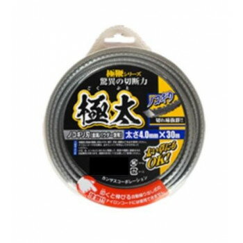 高芝ギムネ製作所 カンザス 極太ナイロンコード4.0mmノコギリ刃(金属パウダー含有) 30M HTN30 【北海道・沖縄・離島配送不可】