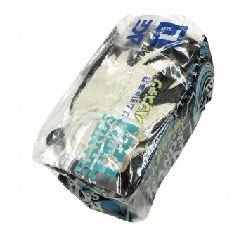 小野商事 エース ゴム引き手袋 ハンズテン ブラック 10双組 AG863 【北海道・沖縄・離島配送不可】