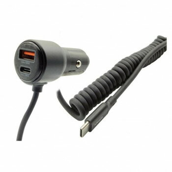 アークス(axs) ダイレクト DC2ポート充電器 C+A カールコード X-331 【北海道・沖縄・離島配送不可】