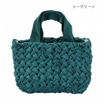 スモッキングベルベットバッグ シーグリーン 14223650166 【北海道・沖縄・離島配送不可】