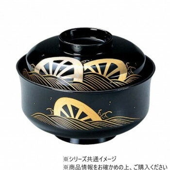 4.5寸天竜寺椀　黒御所車　33604765 【北海道・沖縄・離島配送不可】