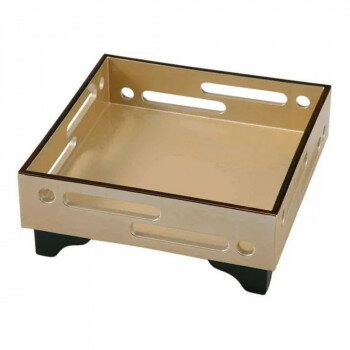 5.5寸角すかし盛器　パールシルバー　53700222 【北海道・沖縄・離島配送不可】