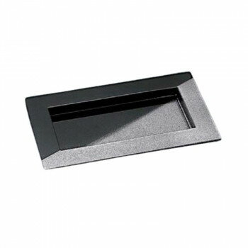 7.5寸つば付き長角皿　黒銀塗り分け　41321080 【北海道・沖縄・離島配送不可】