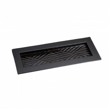 尺1つば付き長角ノミ彫皿　黒　55101050 【北海道・沖縄・離島配送不可】