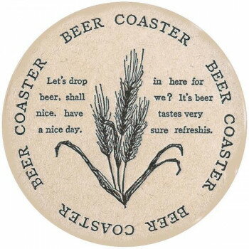 遠藤商事　紙コースター　BEER(100枚入)　13703　茶　PKCS302 【北海道・沖縄・離島配送不可】