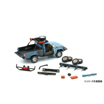 BM　CREATIONS　1/64スケール　トヨタ　ハイラックス　N60N70　80　錆仕様　マットブルー　アクセサリー付　LHD　64B0361