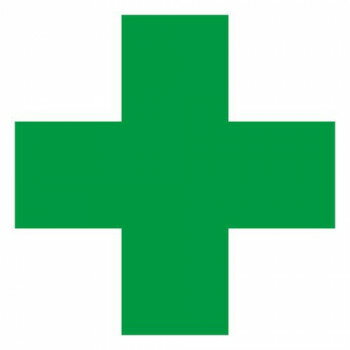 ユニット 緑十字ステッカー 120×120mm 371-12 【北海道・沖縄・離島配送不可】