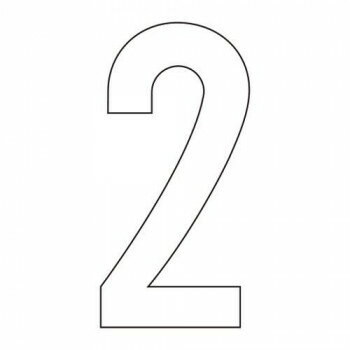 ユニット 路面用番号表示　2　天地280　白 834-52 【北海道・沖縄・離島配送不可】