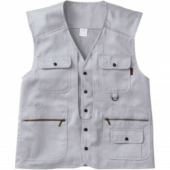 桑和 1016 ベスト 3Lサイズ シルバーグレー(22) 只今参上 【北海道・沖縄・離島配送不可】