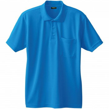 桑和 50397 半袖ポロシャツ(胸ポケット付き) SSサイズ ブルー(8) SOWA 【北海道・沖縄・離島配送不可】