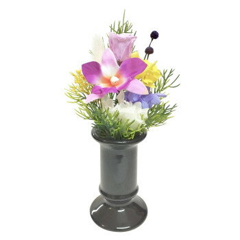 お供え用　ミニ仏花　プリザーブドフラワー　花器付き　陽葵(ひまり)　パープル　C34960 【北海道・沖..