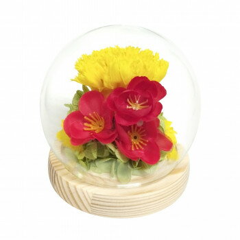 Flowers For Buddha - お供え用(仏花)　四季スフィア　プリザーブドフラワー　如月　ウメ　C38302 【北海道・沖縄・離島配送不可】