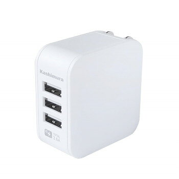 AC充電器 3USB-3.6A WH AC-018