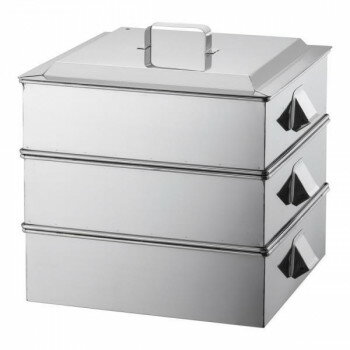 遠藤商事　SA21-0業務用角蒸器　2段　42cm　AMS65042 【北海道・沖縄・離島配送不可】