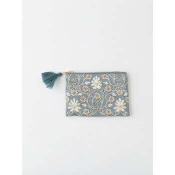 東京かんかん ビーズ刺繍ポーチS セージ M42-2228SG 【北海道・沖縄・離島配送不可】