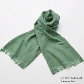 みやざきタオル 今治マフラー シーズン 160cm×34cm No.7 モスグリーン 【北海道・沖縄・離島配送不可】