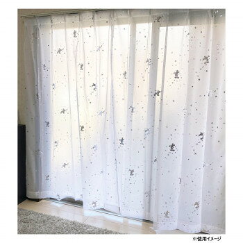 ディズニー ミッキー レース箔カーテン 100×198cm SB-580-D 【沖縄配送不可】