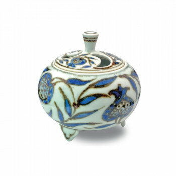 日本香堂 香炉 鉄染柘榴紋 京焼・清水焼 79692 【北海道・沖縄・離島配送不可】