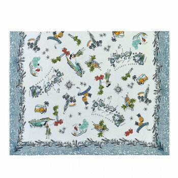 マルチクロス ハワイマップ ブルー 15625880314 【北海道・沖縄・離島配送不可】