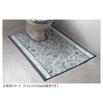ボタニレル トイレマット(抗菌防臭 吸水速乾) 日本製 80×145cm ブルー 【北海道・沖縄・離島配送不可】