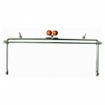 ソウヒロ joint クラフトパーツ レアウッド玉付きベンリー口金(シルバー) 型紙付き 953/ベージュ/茶JTM-B108S 【北海道・沖縄・離島配送不可】