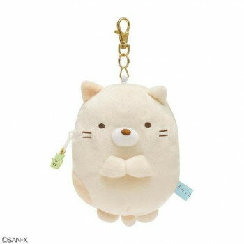 サンエックス San-x すみっコぐらし ねこ ぬいぐるみリール付パスケース PB69304