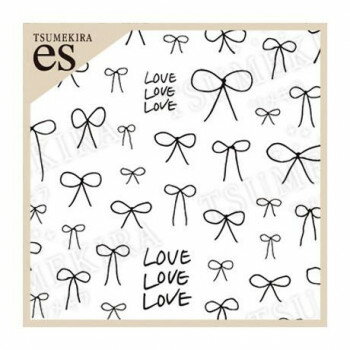 TSUMEKIRA(ツメキラ) ネイルシール es 手書きリボン 黒 ES-RBN-002 【北海道・沖縄・離島配送不可】